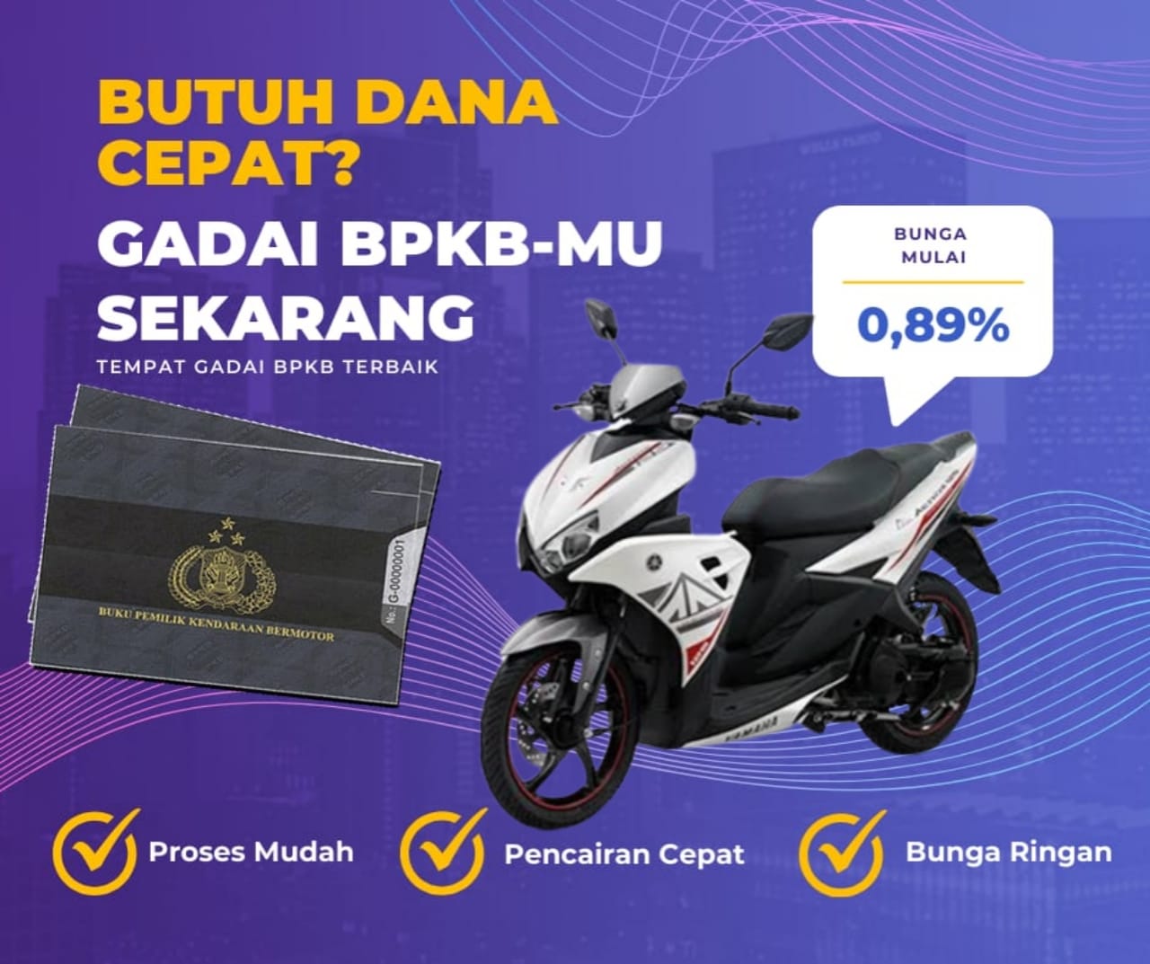 Kredit Jaminan Bpkb Motor Yamaha Aerox 125 Lc Dapat Dana Berapa? Seperti Ini Simulasinya